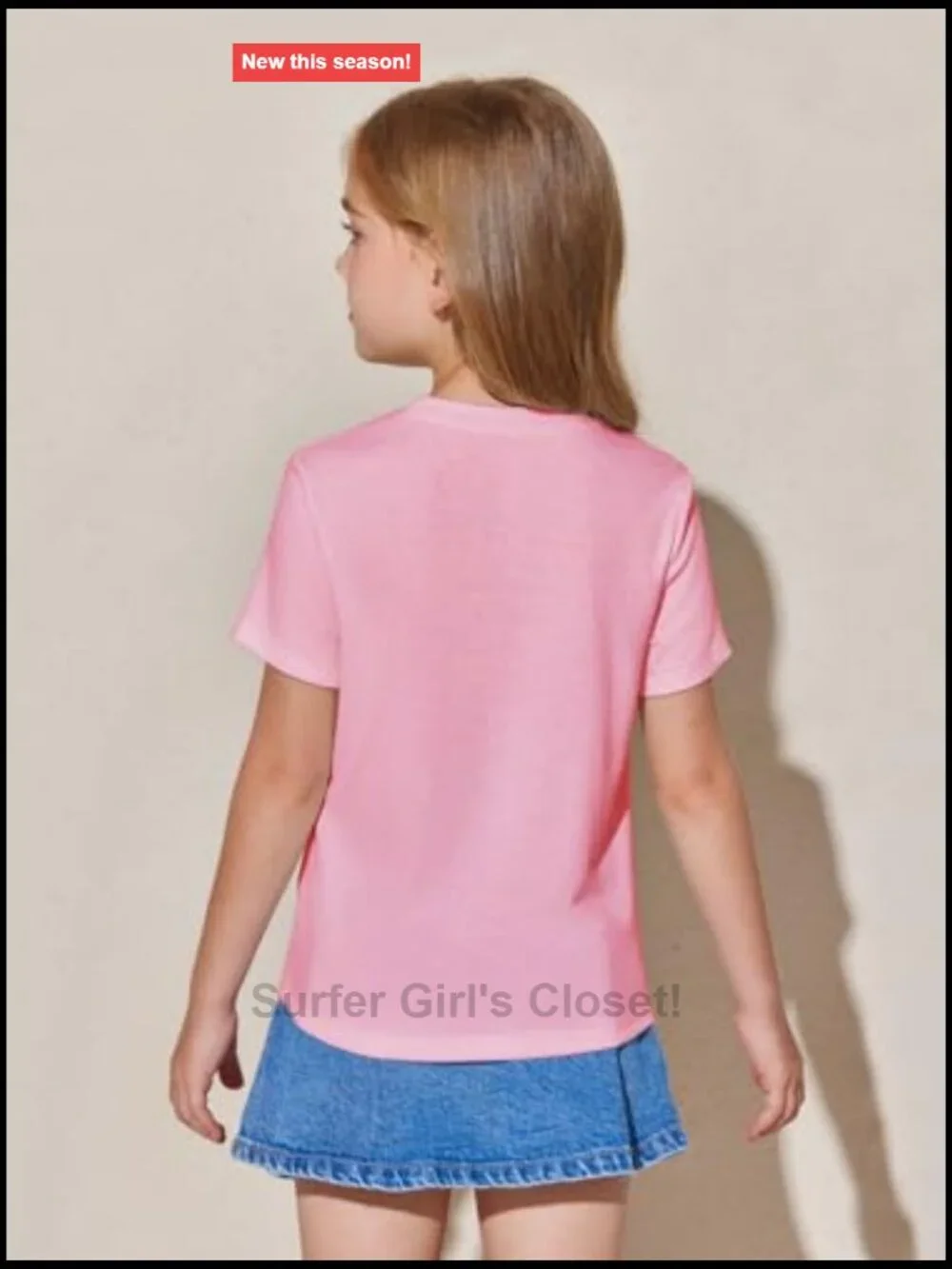 Girls Pleated T Shirt Summer Short Sleeve Tee Casual Top